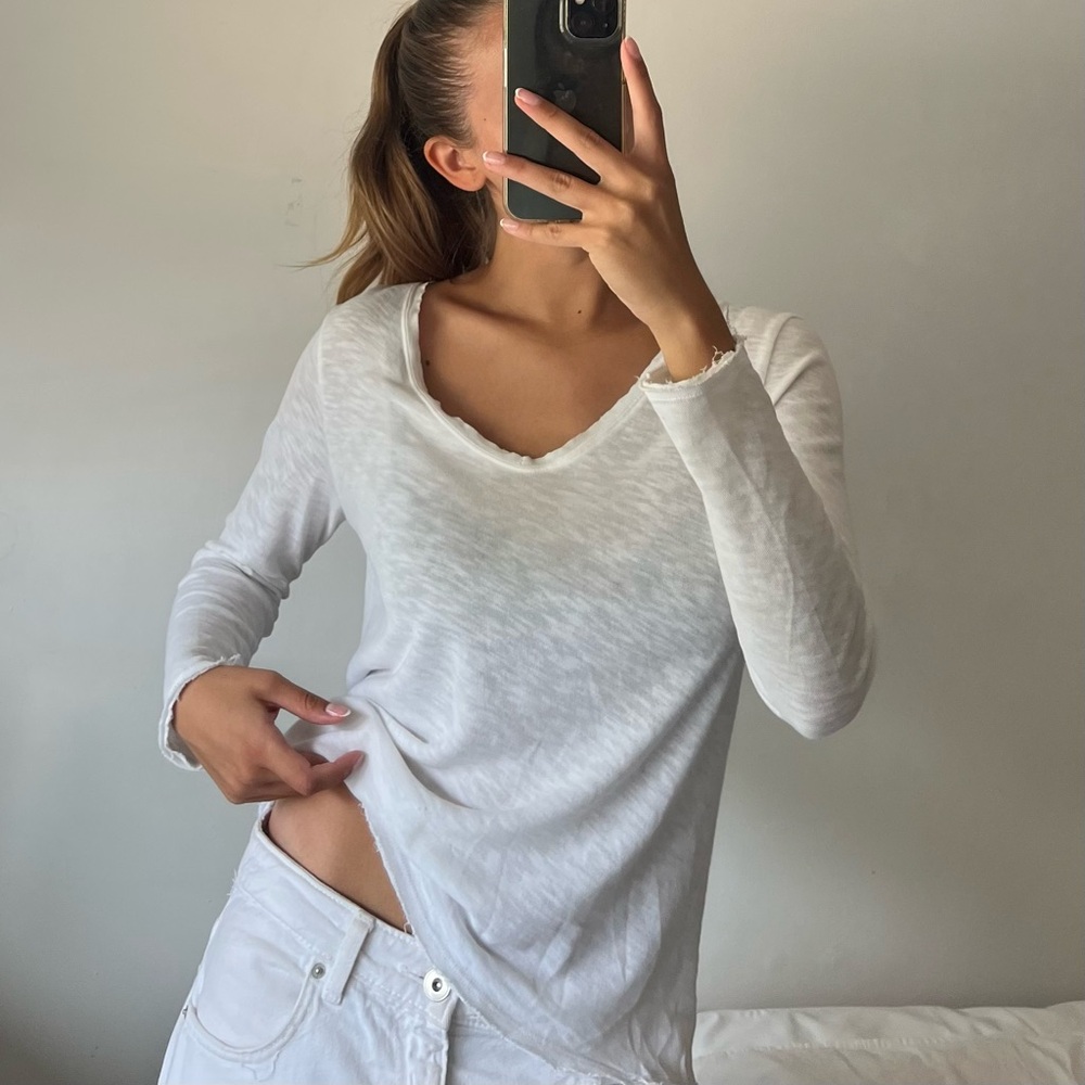 American Vintage White Long Sleeve Top